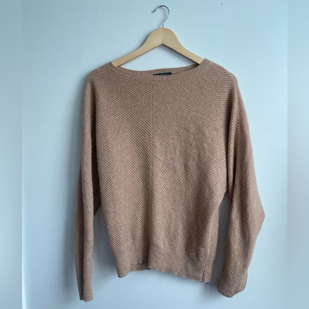 Saks Fifth Avenue 100% Cashmere Sweater (Camel, L)